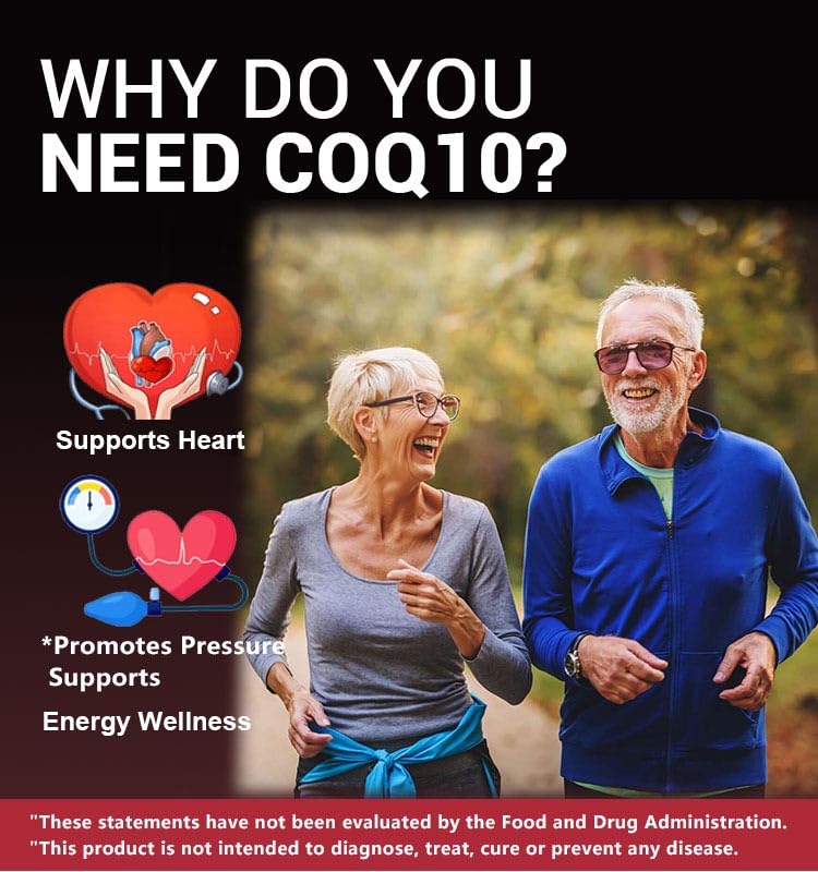 CoQ10 200mg Softgels with Vitamin E, Heart & Energy, 100 Count | High absorption Coenzyme Q10 with vitamin E for heart health, cellular energy and antioxidant support, 100 softgels