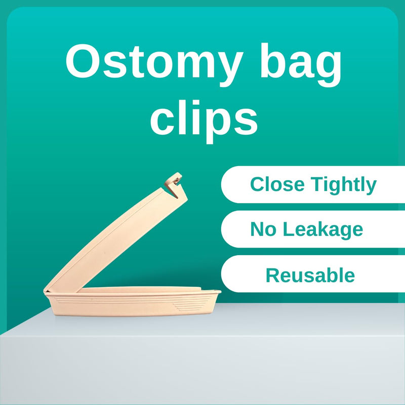 [Australia] - 10PCS Ostomy Bag Clips Drainable Pouch Clamps Tail Closure - Colostomy Supplies, Leak-Proof Tail Closure, Colostomy Sealing Clips, Ostomy Care Tools, Fistula Accessories 