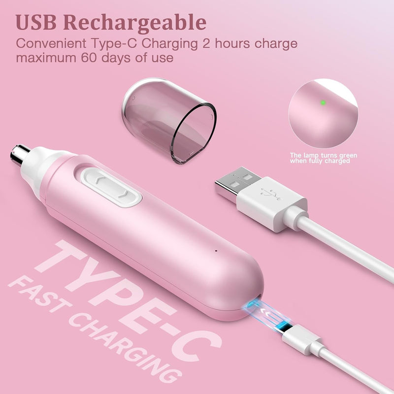 [Australia] - Eyebrow razor nose razor women's nose hair trimmer usb: Celakeety painless eyebrow trimmer nose hair trimmer women and ear hair trimmer, rechargeable 2 in 1 facial hair trimmer 