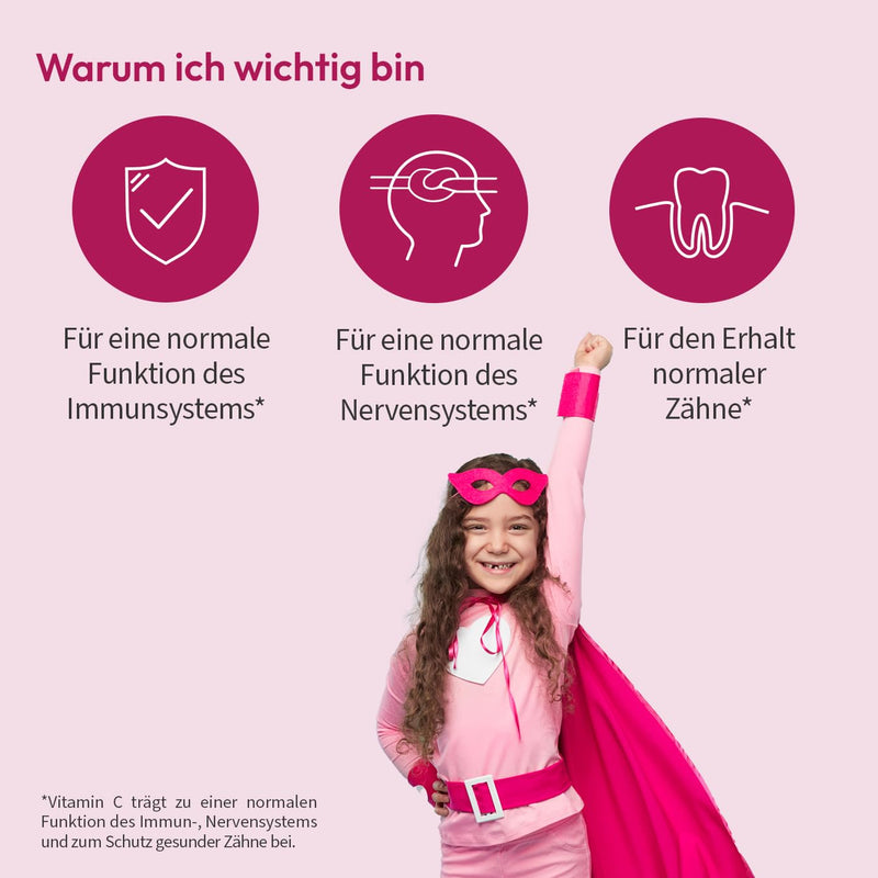 [Australia] - Vitamin C for children - from organic acerola cherry - with organic ginger - for the immune system - sugar-free - 90 mini capsules (1 month) 