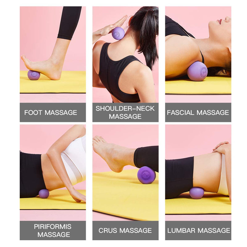 [Australia] - Massage Lacrosse Balls for Myofascial Release, SGS Certification, Massage Deep Tissue for Back and Shoulder, Trigger Point Therapy, Muscle Knots, Relieving Muscle Pain, Yoga Ball for Feet Blue 