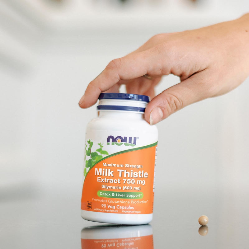[Australia] - NOW Foods Milk Thistle Extract 750 mg Silymarin (600 mg), Maximum Strength - 90 Veg Capsules 