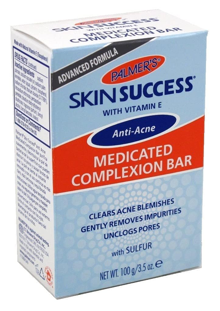 Palmer's Advanced Formula Skin Success Anti-Acne Medicated Complexion Bar with SULFUR, 3.5 OZ - 3 Pack
