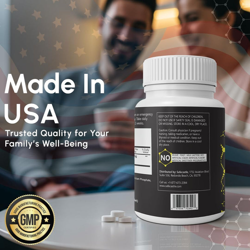 [Australia] - Potassium Iodide Tablets - 130mg Iodine Tablets for Radiation Exposure | USA Made Nuclear Fallout Pills KI Pills Yodo Naciente 120 Tablets, 1 Pack) 