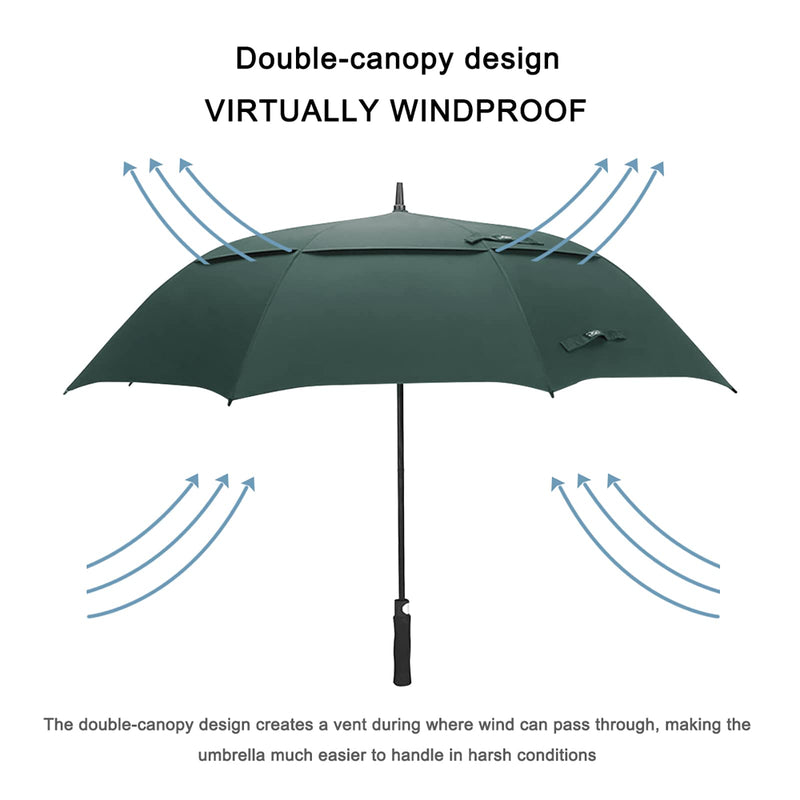 G4Free UPF 50+ UV Protection Sun Umbrella Double Layer and 62 Inch Automatic Open Golf Umbrella Bundle