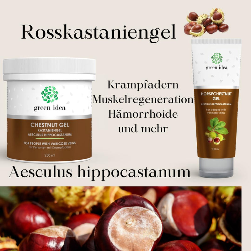 [Australia] - Green idea | HORSE CHESTNUT OIL for varicose veins, hemorrhoids, severe leg syndrome | Vein protective effect | with horse chestnut seed and flower extract - hemorrhoid oil 100 ml 