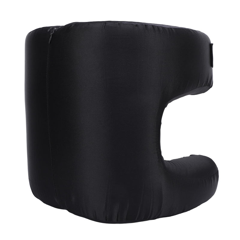 [Australia] - Memory Foam Face Pillow, Ergonomic Design, Silk Fabric Beauty Pillow for Back Sleep Training Pillow, Memory Foam Support, Soft Cushioning, Suitable for Comfortable Sleep (Black) Black 