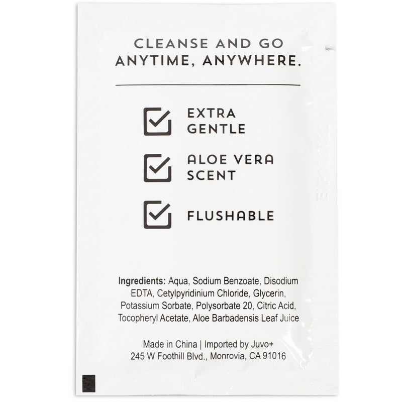 [Australia] - BLUE PANDA 100 Pack Wet Travel Butt Wipes, On-The-Go Flushable Wipes Individually Wrapped for Adults (Aloe Vera Scented), Pink 