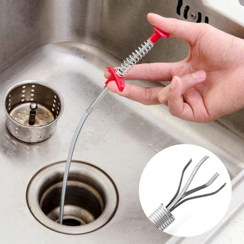 [Australia] - Flexible Grabber Claw Pick Up Reacher Tool with 4 Claws Bendable Hose Pickup Reaching Assist Tool for Litter Pick, Home Sink, Drains, Toilet(24 Inches) 1 Pack 