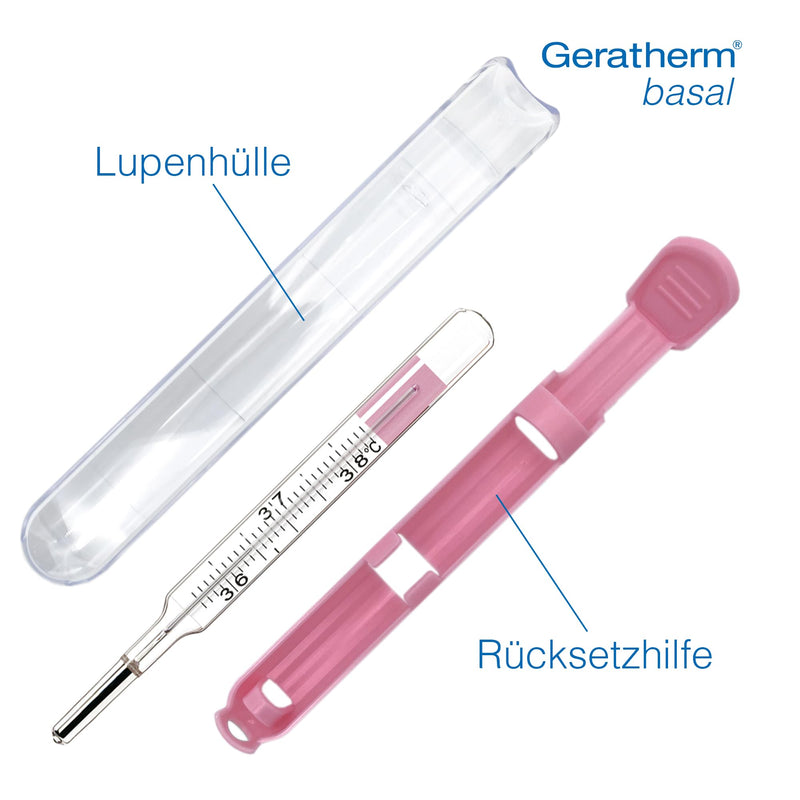 [Australia] - GERATHERM basal analog – basal thermometer analog/basal thermometer for cycle control incl. evaluation table/basal thermometer desire to have children – Made in Germany 