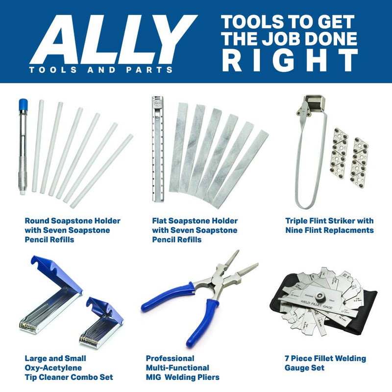 [Australia] - Ally Tools Triple Flint Striker with 9 Rotatable Triple Flints - Long Lasting Triple Flints Perfect as a Welding Striker, Flint Lighter, Torch Striker, Spark Lighter, Striker Lighter, and Striker 