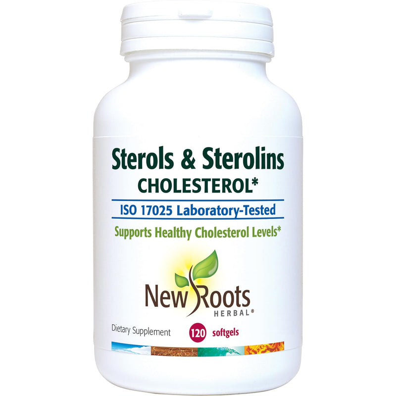 NEW ROOTS HERBAL Sterols & Sterolins (120 Softgels), Made with Organic Flaxseed | Source of Omega-3s | Non-GMO