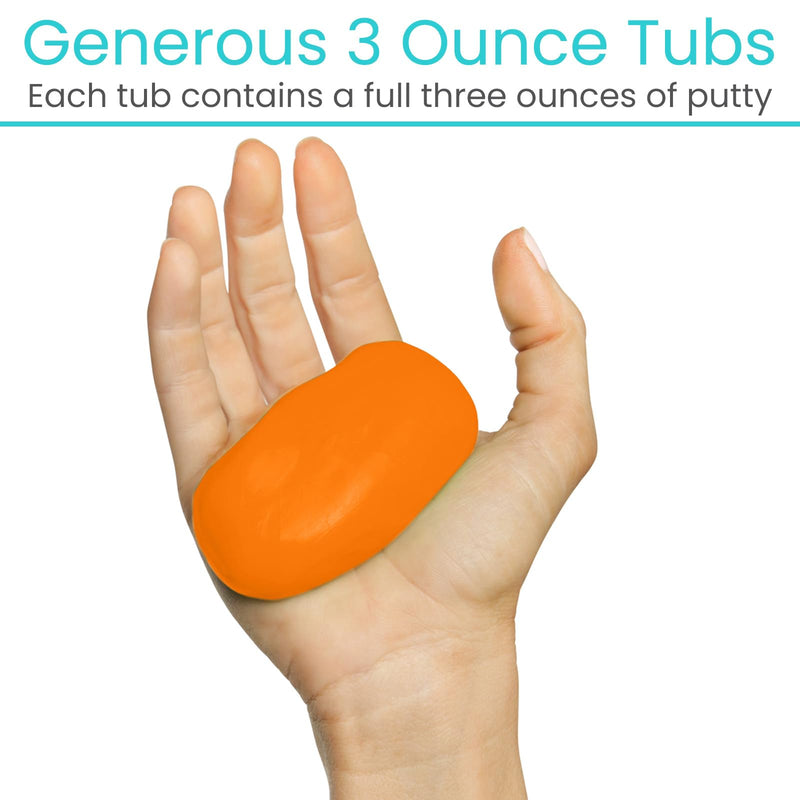 [Australia] - Vive Therapy Putty For Adults, For Hand Therapy (2 Pack) - Occupational Sensory Stress Relief Tools - for Physical Exercise, Finger Pain, Grip Strength, Rehab, Arthritis, Forearms, Fidgeting, Motor Skills X-Soft (Orange) 