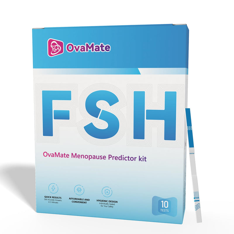 FSH Test Strips for Women Fertility - 10 Pcs | Home Ovarian Reserve & Perimenopause Tracking Kit, Compatible with OvaMate App (iOS & Android), 10 Count