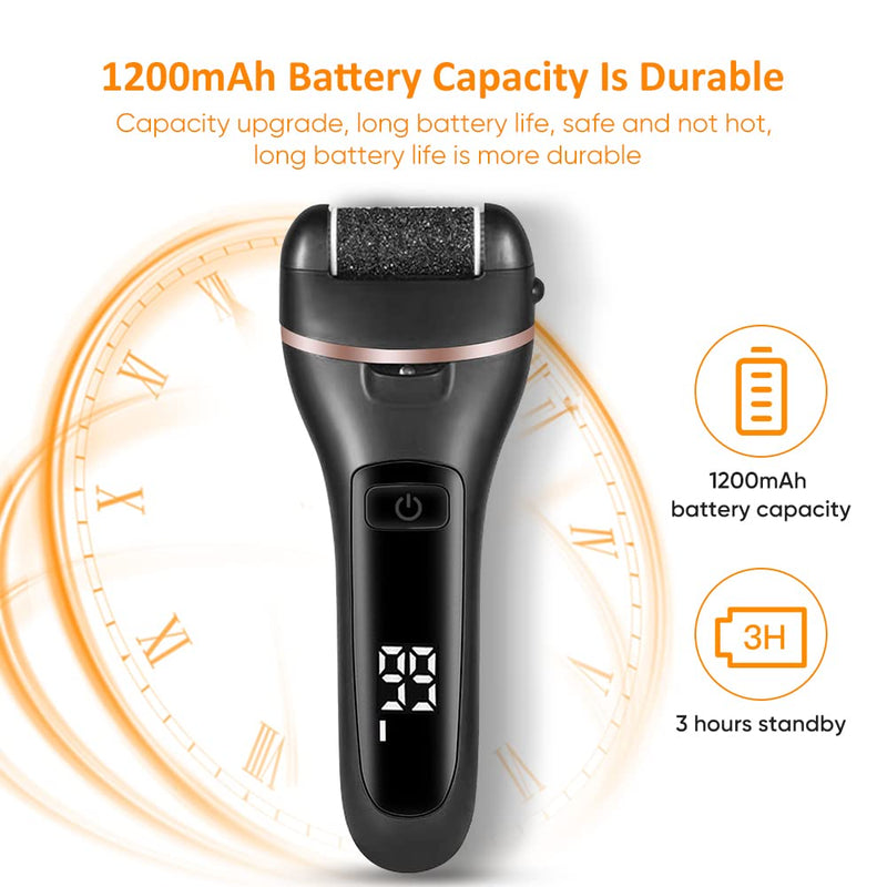 [Australia] - Electric Callus Remover and Foot polisher-Rechargeable-waterproof- Pedicure Set. (Black), 20 Count (Pack of 10) 