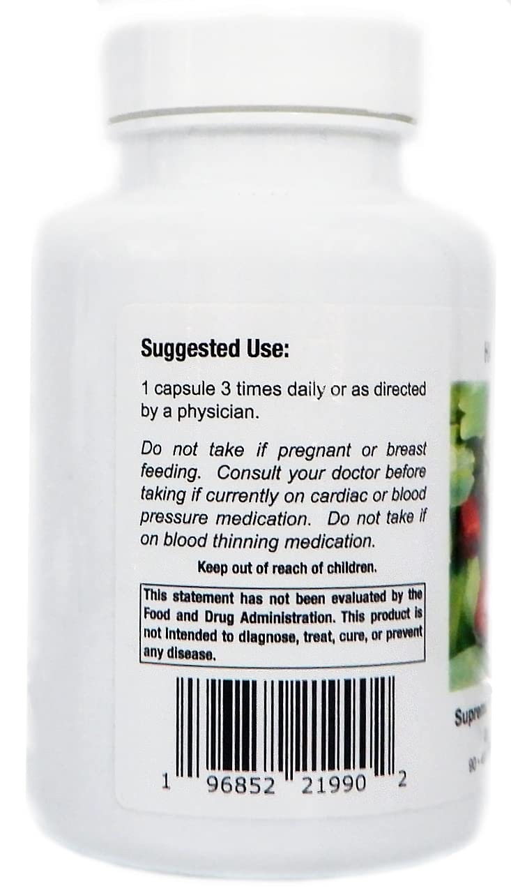 [Australia] - Supreme Nutrition Hawthorn, 90 Pure Hawthorn Berry Vegetarian Capsules 90 Count (Pack of 1) 