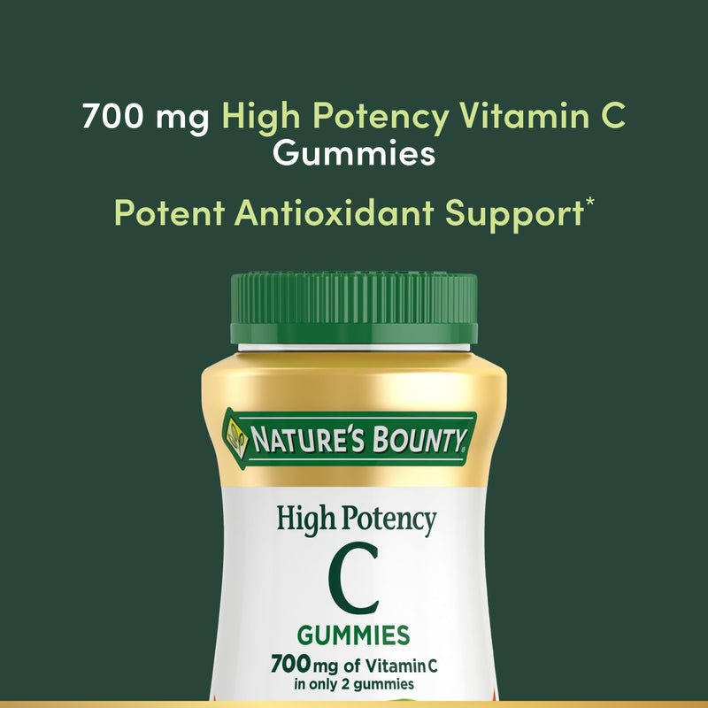 Nature's Bounty Vitamin C Gummies 700mg, Orange Flavor, 60 Count 60 Count (Pack of 1)