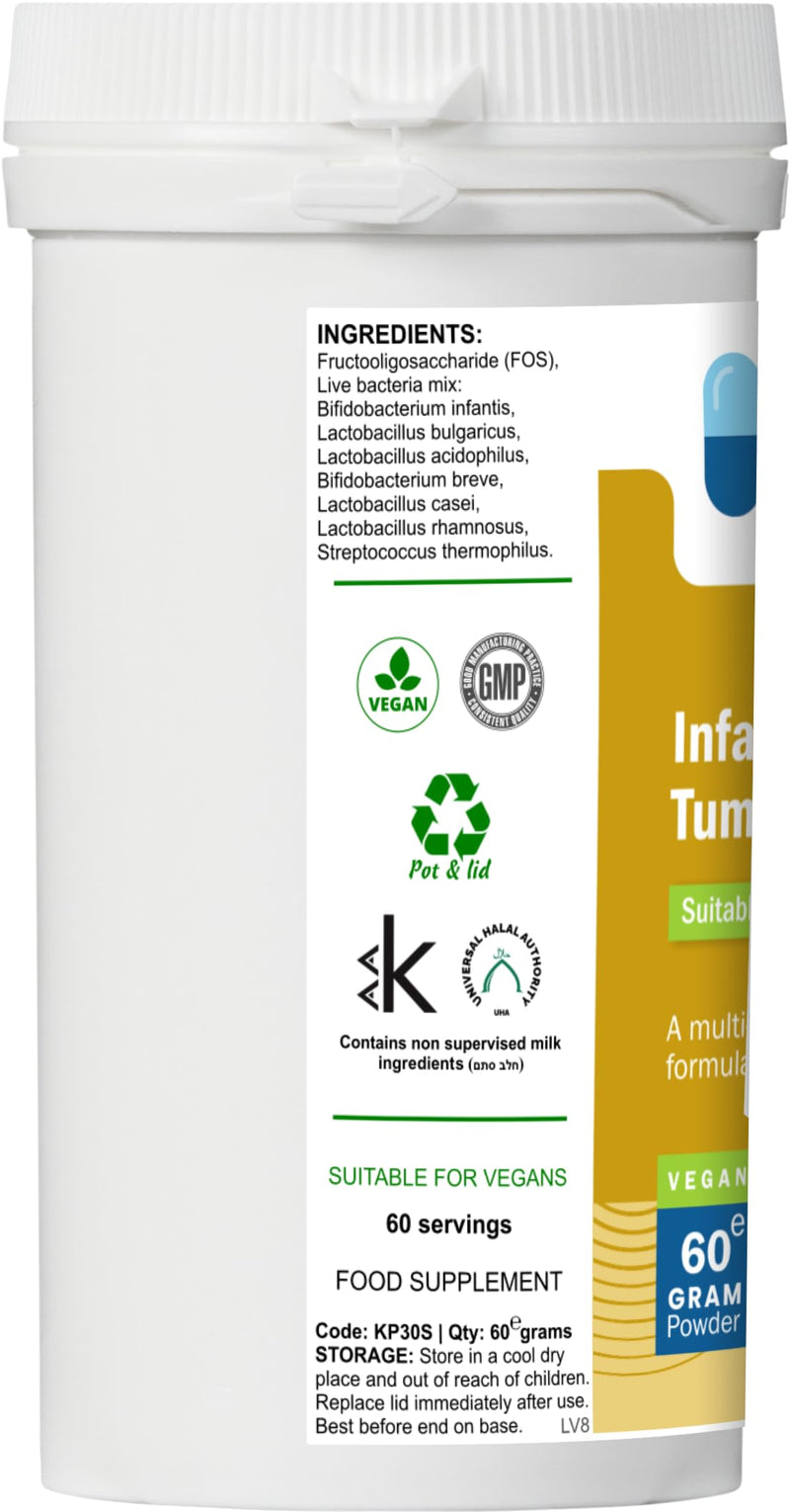 AnMar® Infant TummyTribe Probiotic Powder – Multi-Strain Live Bacteria with FOS – 1 Billion Organisms per Serving – Vegan Children's Probiotic – 60g Powder