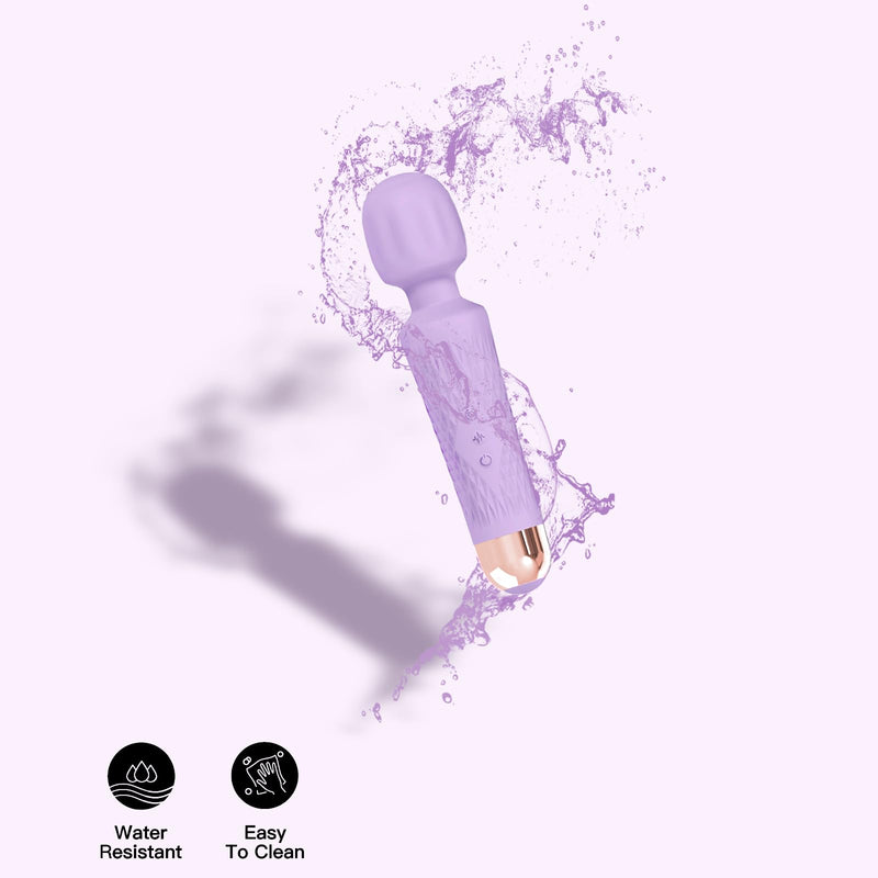 [Australia] - The Upgraded 3-in-1 Personal Massager – 3H Powerful Vibration, Quiet & Waterproof – 20 Modes 8 Speeds Muscle Therapy Stick for Deep Tissue, Sports Recovery, Cordless & Travel Friendly (Purple) Purple 