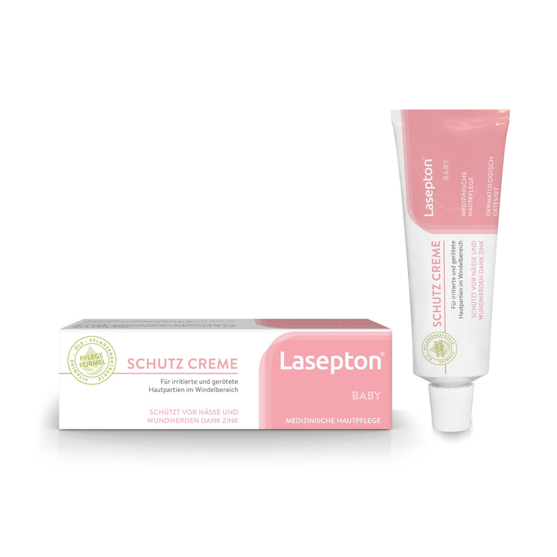 [Australia] - Lasepton Baby Protection Cream, 80 ml: Protective cream for care and protection in the diaper area, cream with zinc oxide and aloe vera, against wetness and itching, has a calming effect 80 ml (pack of 1) 