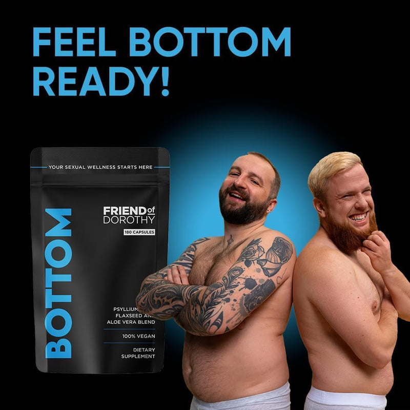 [Australia] - Bottom Fiber Supplement for Effortless Prep Time - Helps Promote Digestive Regularity - Psyllium Husk Based - for Men Who Bottom, 120 Capsules 120 Capsules per Pack 