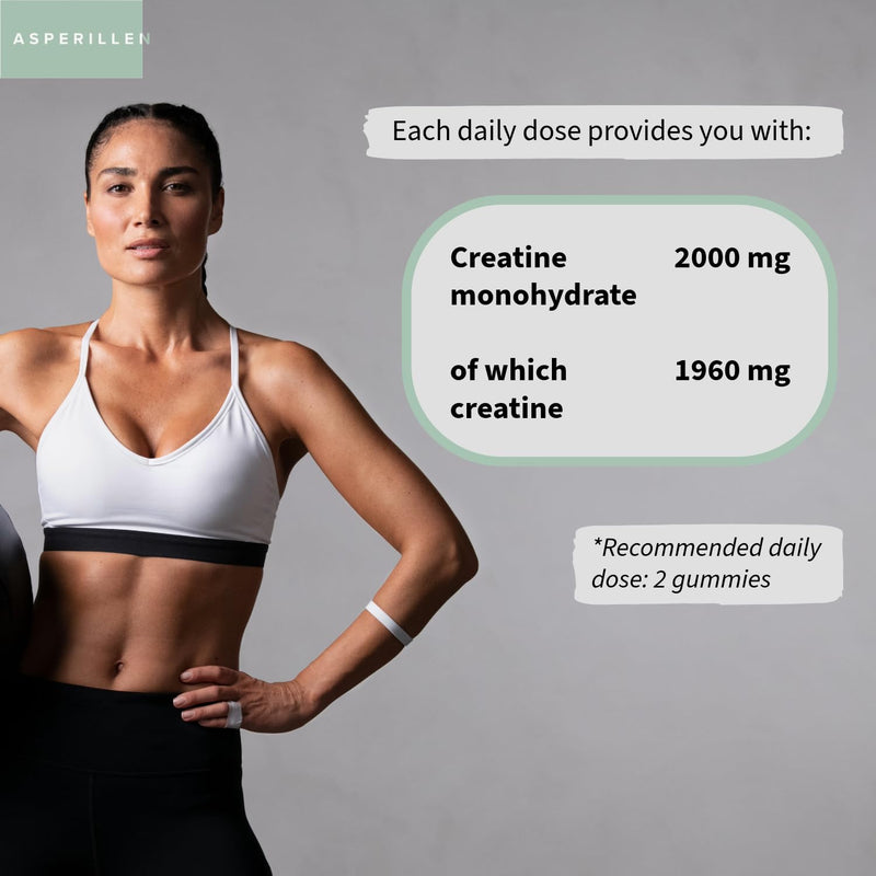Creatine Monohydrate Gummies for Men & Women - Micronised Creatine for Physical Performance & Muscle Power - Vegan Creatine, Gluten-Free, Non-GMO, Blueberry Flavour, 60 Gummies