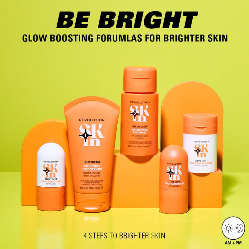 Revolution Skin Brighten Up 3% Vitamin C Brightening Face Serum, 1.01 fl oz | Helps Even Skin Tone with Vitamin C, Vegan & Cruelty-Free 1.01 Fl Oz (Pack of 1)