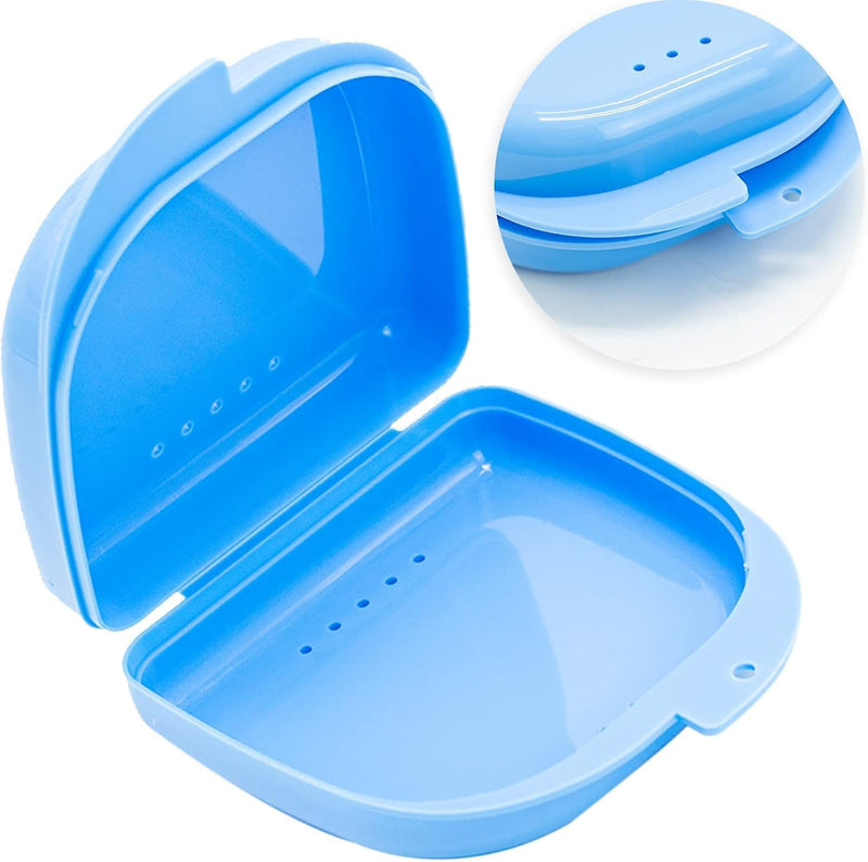 [Australia] - Braces box 2 pieces braces box denture box dentures dental box, orthodontic dental retainer box denture storage container denture cup dental care 