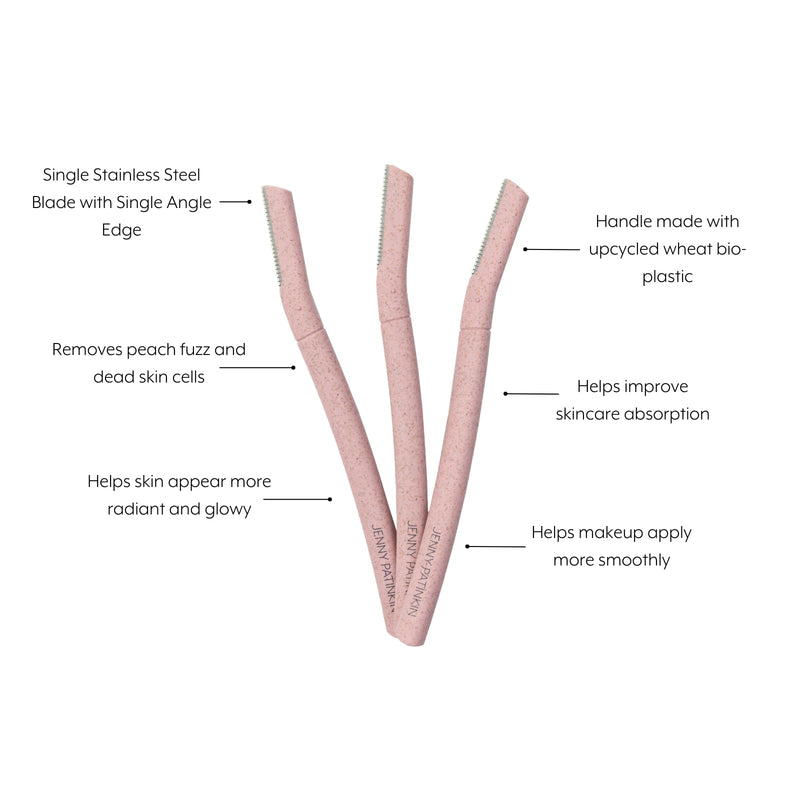 [Australia] - Jenny Patinkin Dermaplaning Tool (3pcs) Set for Face, Expert Facial Razor for Women, Dermaplane Razor, Face Shaver for Women, Facial Dermaplaner, Peach Fuzz Remover, Exfoliated Skin & Hair Removal. 