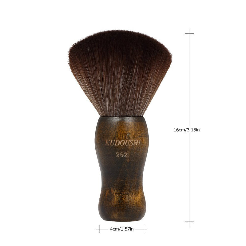 [Australia] - Anself 2pcs Neck Duster Brush, Natural Fiber Wooden Handle Cutting Kits Salon Hair Removal Brush Broken Hairbrush 