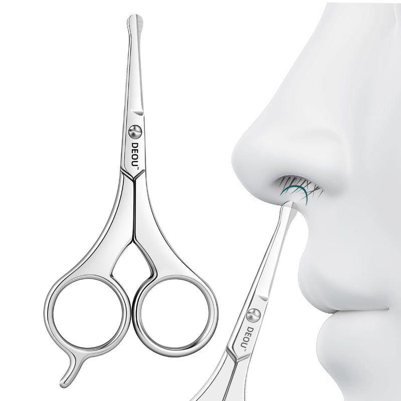 DEOU Nose Hair Trimmer - Paris Tower - Inspired Design with Tail Handle - Premium Stainless Steel - All - in - One Grooming & Multipurpose Shears - Safe, Hygienic & Portable