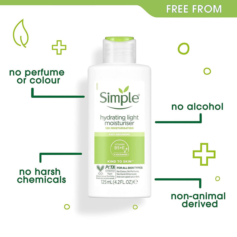 Simple Sensitive Skin Experts Hydrating Light Moisturizer, 4.2 FZ (Pack of 3)