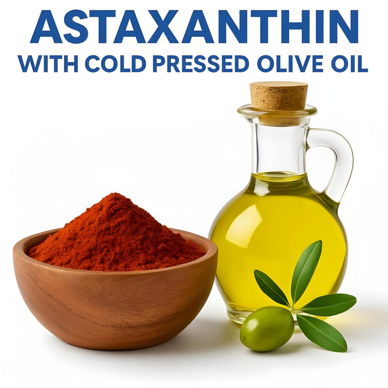 [Australia] - Astaxanthin Liquid Drops Infused with Cold Pressed Extra Virgin Olive Oil ‚Äì 12mg per Serving ‚Äì Natural Antioxidant Support ‚Äì 2 fl oz Dropper Bottle ‚Äì Vegan, Non-GMO 