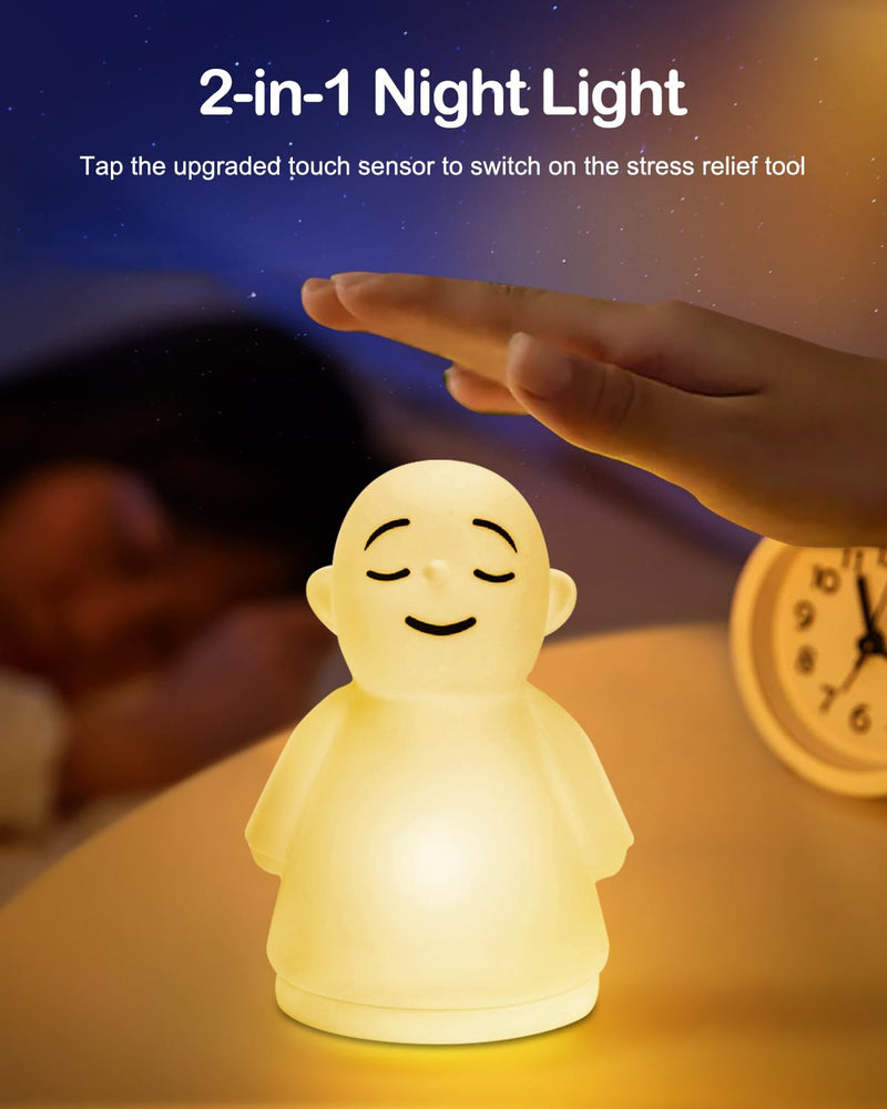 [Australia] - Mindfulness Meditation Anxiety & Stress Relief Tool - Relaxing for Adults Kids - Upgraded 2 in 1 Touch Breathing Night Light Sleep Aid & ADHD Tools for Women Men Pack of 1 