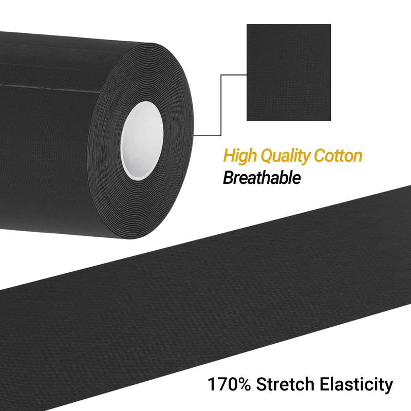 [Australia] - LiangMai Kinesio Tapes - 3 Rolls 5 cm x 5 m Kinesiology Tape Kinesio Tape Black, Waterproof & Elastic Physio Tape & Sports Tape - Skin-Friendly Tapes for Sports Knee Shoulder Elbow 500 x 5 cm (3 Pieces) Three Rolls Black 