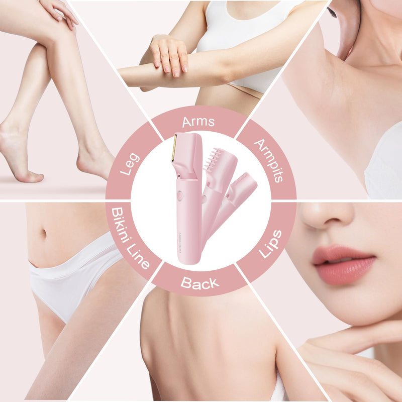 [Australia] - Women's Bikini Trimmer - Painless Body Shaver with Curved Single Blade, Waterproof for Sensitive Skin & Intimate Areas 