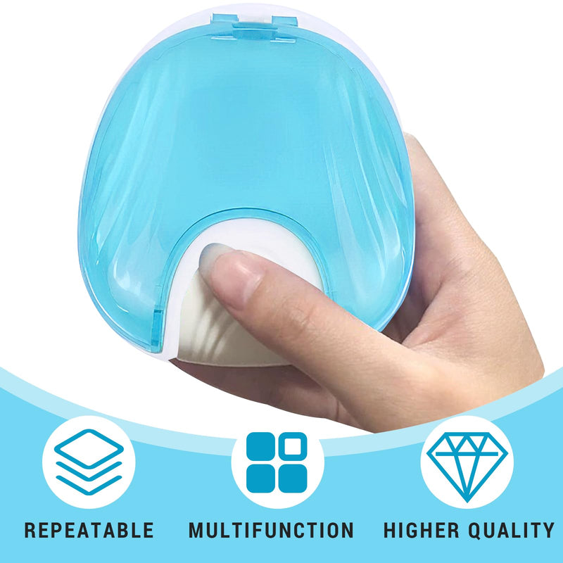 [Australia] - Thoquene Pack of 2 Dental Splint Box, Box for Dentures, Portable Braces Box (Light Blue, Grey) 