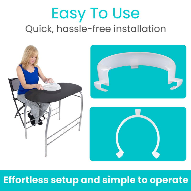 [Australia] - Vive Plate Guard (2 Pack) - Adaptive Equipment No Spill Guards for Eating - One Handed Assistance for Plates, Daily Living Aid for Elderly, Disabled & Parkinsons - Handicap Kitchen Accessories 