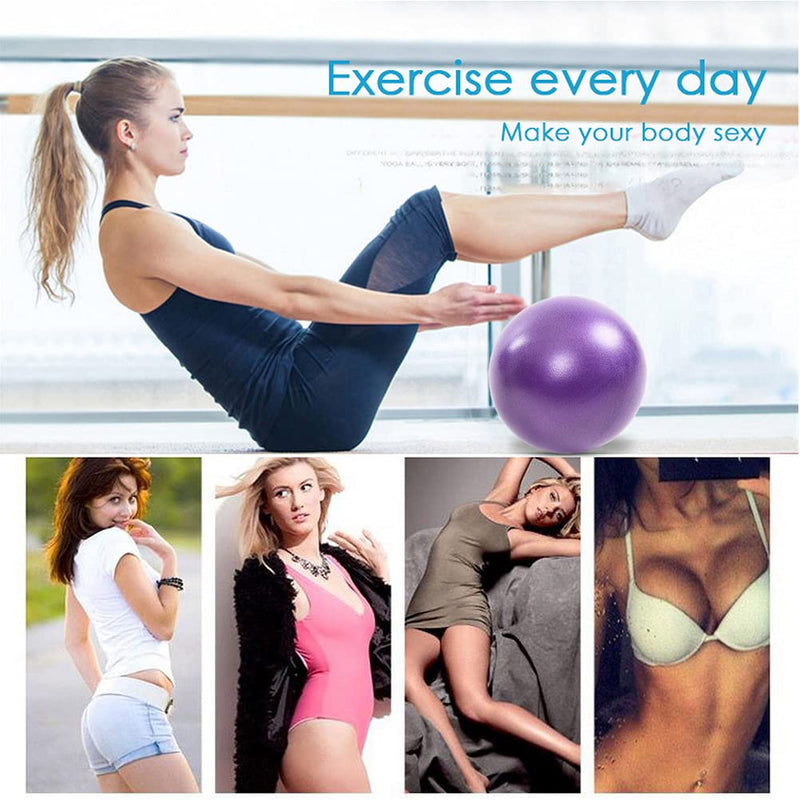[Australia] - Pilates Ball, 9 Inch Small Exercise Ball Workout Ball Core Ball Anti-Burst Small Yoga Ball purple 
