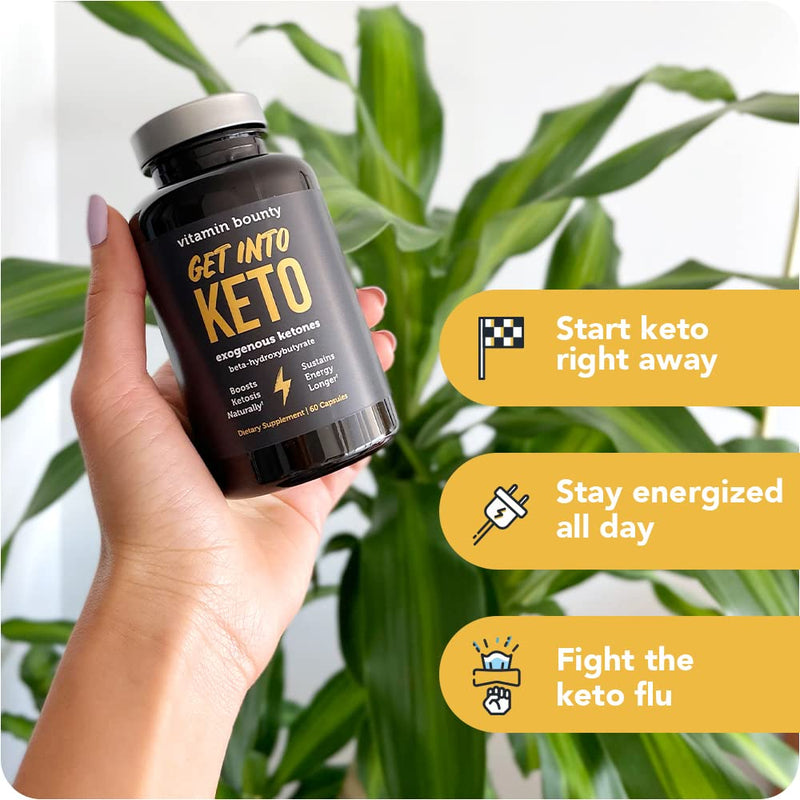 Vitamin Bounty Get Into Keto Raspberry Ketones + Recover On Keto Electrolytes - Fat-Burning Support & Keto Hydration - 2 Supplement Bundle