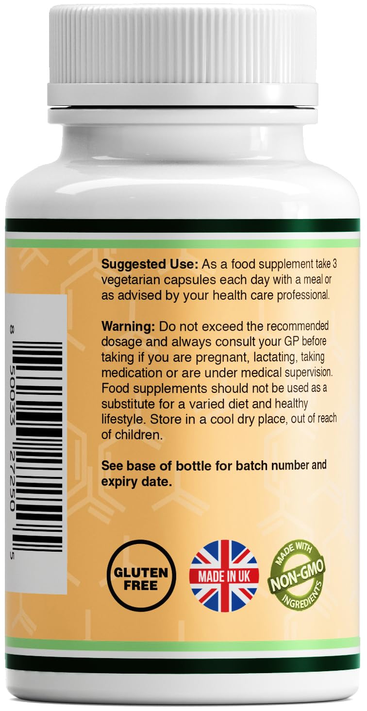 Double Wood Magnesium Malate Capsules | 240 High Strength Magnesium Malate Supplements | 80 Servings - 1500mg Malate per Serving | Supports Energy Levels, Muscle Pain and Recovery | UK Manufactured 240 count (Pack of 1)