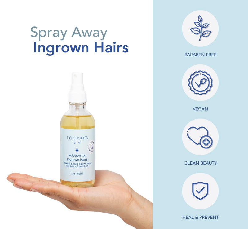 [Australia] - Ingrown Hair Treatment Spray – Prevent & Treat Razor Burn, Ingrown Hairs, Hair Bumps, Bikini Bumps – Post-Wax & Shave Toner for Women, Men & Teens – Natural Ingredients – 4 oz – Made in USA 