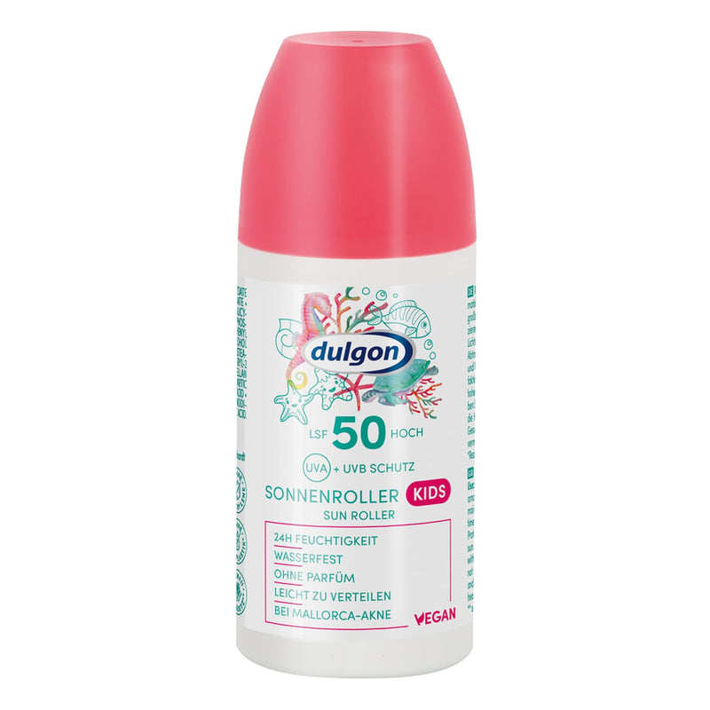 [Australia] - dulgon SPF 50 sun cream roller for children 100ml - protection against UVA & UVB radiation - waterproof & 24h moisture - sun cream for children fragrance-free, vegan & microplastic-free 1 piece 