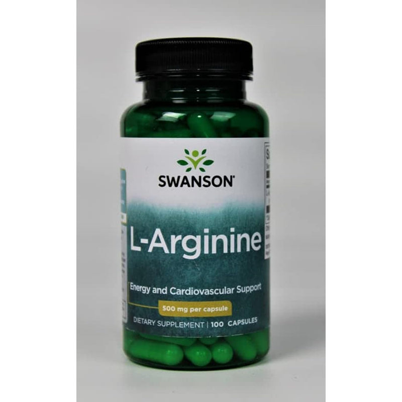 Swanson Amino Acid L-Arginine 500 Milligrams 100 Capsules (4 Pack) 100 Count (Pack of 4)