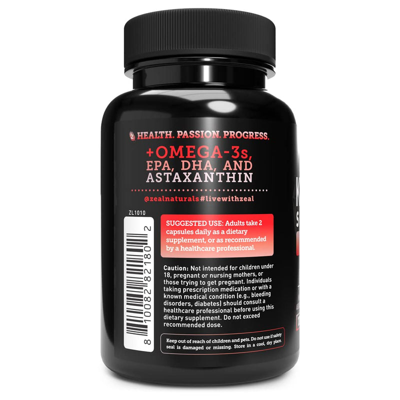 [Australia] - Antarctic Krill Oil 1000mg (120 Softgels) Omega 3 Krill Oil Supplement with EPA, DHA & Astaxanthin - Omega 3 Fish Oil for Joint, Brain, and, Heart Support for Men and Women 120 Count (Pack of 1) 