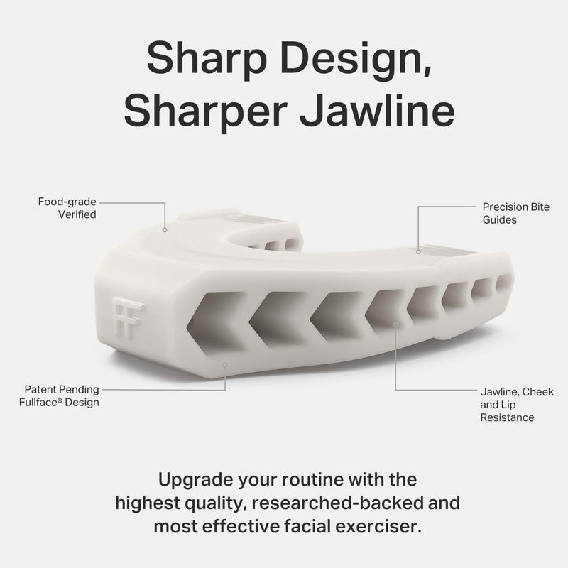 [Australia] - Jaw Exerciser by Facefit - Men & Women - Tone and strengthen your jawline, cheeks, chin and lips - Food-grade Silicone (Cool Grey) Cool Grey - 40 lb 