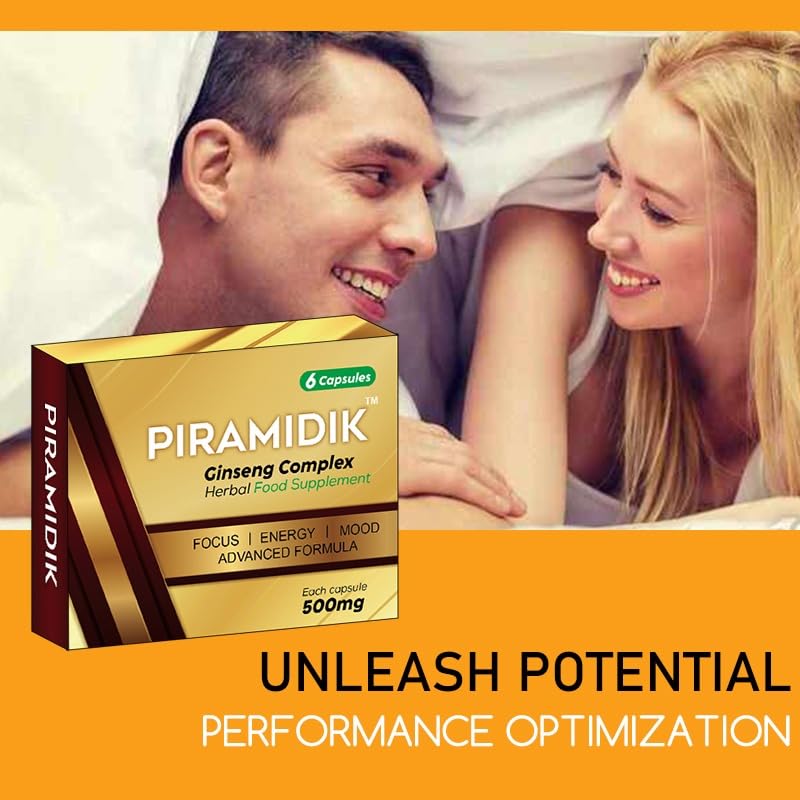 New Stronger for Longer Formula for Men - Ultra Strong Performance Enhancing Pills, Stamina Endurance Booster Gold Supplement Pills for Men - 6 Ginseng Capsules 500MG