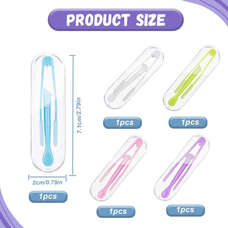 [Australia] - Pack of 5 contact lens insertion aids, contact lens removers, contact lens suckers, contact lens tweezers, contact lens insertion aids, soft lenses with bottles without ventilation and tweezers, 5 pieces 