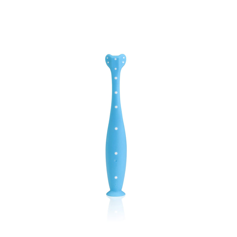 [Australia] - Frida Baby Triple-Angle Toothhugger Training Toddler Toothbrush | Toddler Toothbrush 2 Years and Up, Cleans All Sides at Once | Blue 1 Count (Pack of 1) 