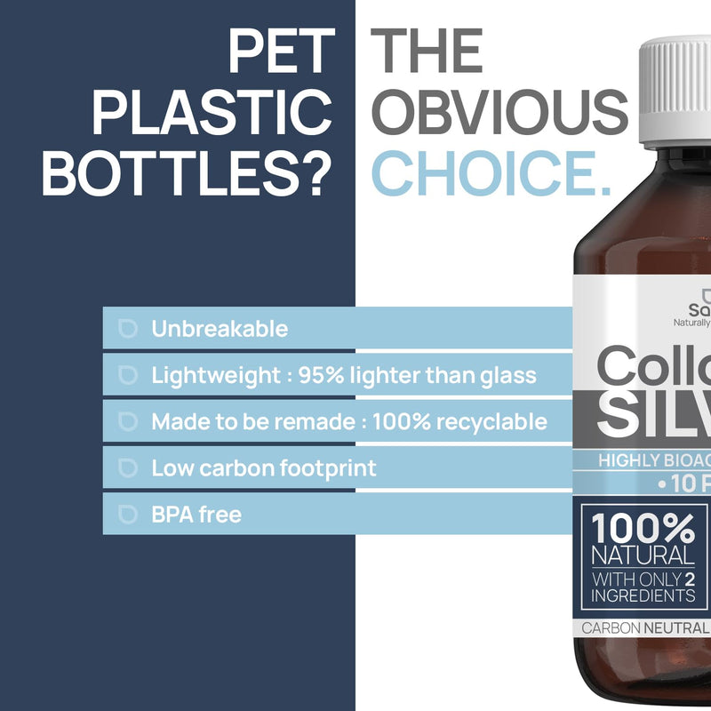 [Australia] - Colloidal Silver Liquid 8 fl oz 10 PPM - Bioactive Hydrosol Silver Water - Natural Immune Support Nano Sol Supplement Solution - Quality Ionic Minerals - Organic Structured Silver 8 Fl Oz (Pack of 1) 